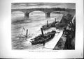 Antique Print 1871 Gunboats Loire River Captured Orleans Prussian Siers War