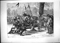 Old Print 1871 Scene Irrepressible Uhlan Paris France War Siers Horses F 19th