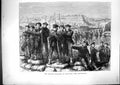 Antique Old Print 1871 Sailors Refusing Evacuate Fort Montrouge War Rifles 19th