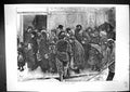 Original Old Antique Print 1871 Queue Paris France Food Provisions People 19th