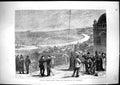 Antique Old Print 1871 View Paris Terrace St. Germain France People Telescope