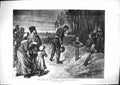Original Old Antique Print 1871 Scene Paris France Grave Family Fildes 19th