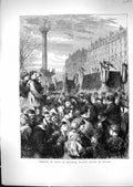 Antique Old Print 1871 Scene Funeral Paris National Guards Killed Battle War
