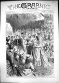 Old 1874 Duke Duchess Edinburgh Gravesend Boquet Flowers Beatrice Lak Victorian
