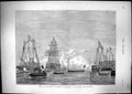 Antique Old Print 1874 Ships Arrival Duke Duchess Edinburgh Terrace Gravesend