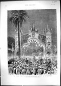 Antique Print 1875 Royal Visit India Illuminations Road Parell Celebrations