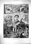 Old 1880 Gipsies Gipsy Van Clement'S School Notting Hill Wormwood Scr Victorian