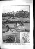 Old 1905 King Queen Visit Harrow Playing Fields Plan Church Chapel Li 20th