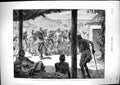 Old 1874 Famine Bengal Scene Arrival Relief Distressed Village Native Victorian