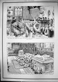 Old 1892 Prince Wales Sandringham Church Mary Magdalene Albert Chapel Victorian