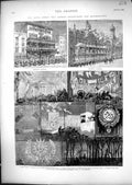 Old 1874 London Decorations Illuminations Oxford Regent Street Yacht Victorian