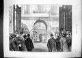 Old Print 1874 Royal Party Balcony Buckingham Palace London Queen Family 19th