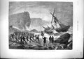 Old 1874 Rescuing Crew Ship Wreck Rocket Apparatus Portland Fine Art Victorian
