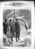 Old 1874 Prince Wales Bear Hunting Russia Imperial Hunt Snow Trees Fi Victorian
