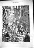 Old 1876 Eastern Question Grande Rue De Pera Street Scene Constantino Victorian