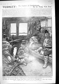 Old Print 1909 Turkey War Siers Turk Troops Tchataldja Railway Train Car 20th