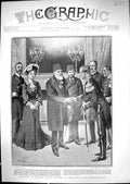 Old 1901 Reception British Navy Officers Sultan Constantinople Gaunt Victorian
