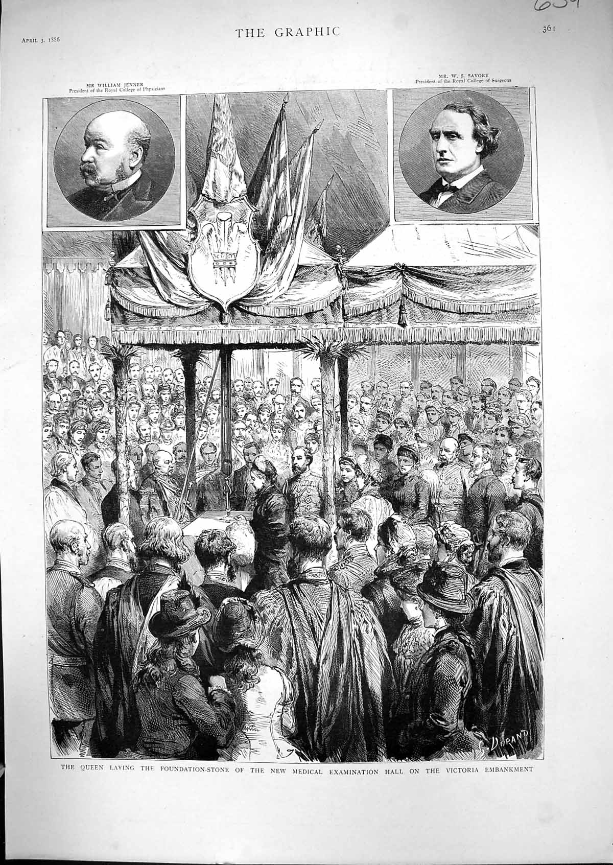 Old 1886 Queen Foundation Medical Hall Victoria William Jenner Savory Victorian