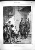 Old Antique Print 1874 Billeted Spain War Siers Haynes Williams Fine Art 19th