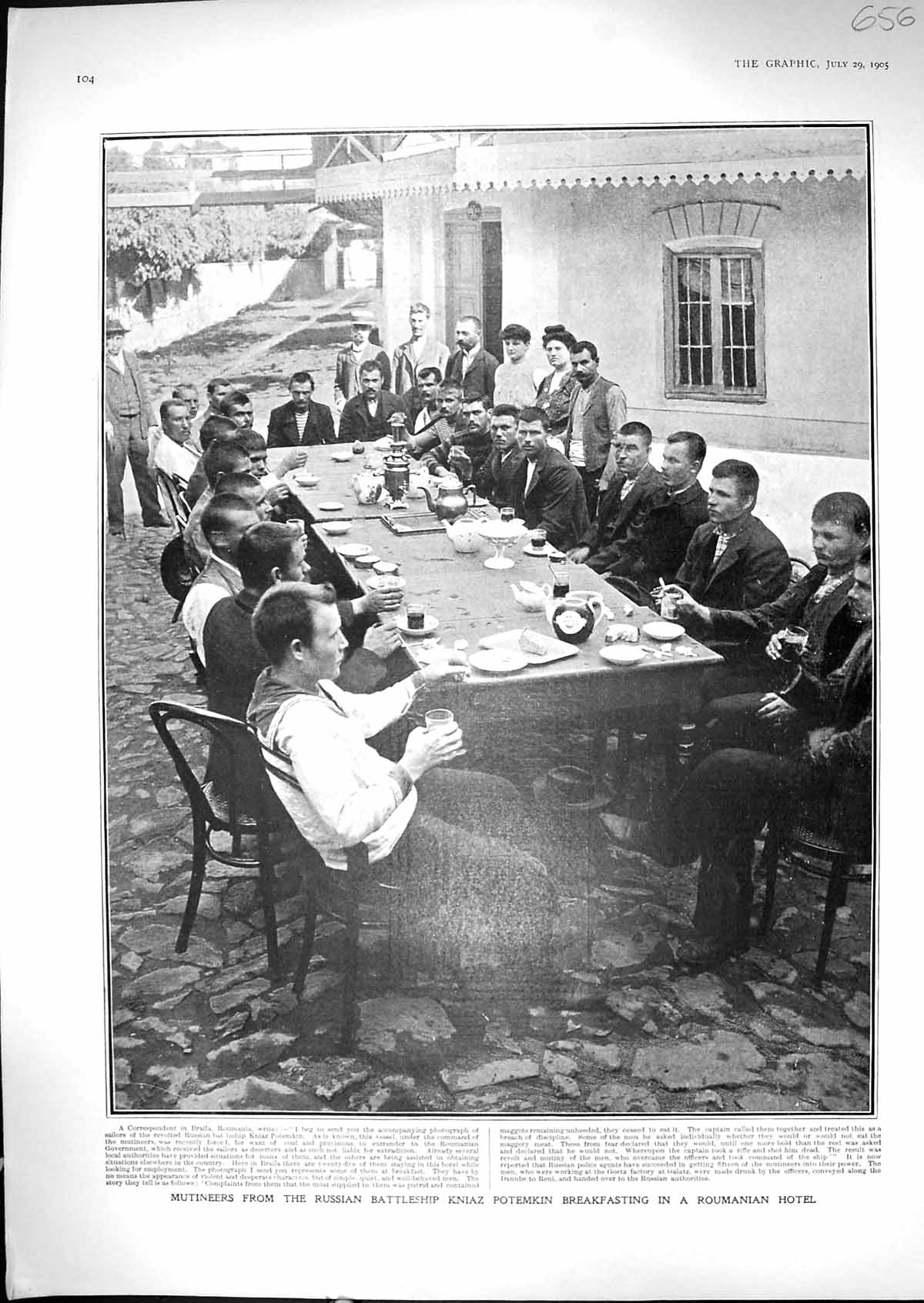 Old 1905 Mutineers Russian Battle Ship Kniaz Potemkin Breakfast Rouma 20th