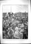 Old 1902 Riots Paris France Demonstration Socialists Roman Catholics 20th