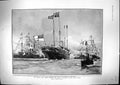 Old Print 1905 Victoria Albert Ship Royal Review Isle Wight Charles Dixon 20th