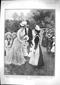 Old 1902 Children Nurse Marlborough House Boquet Flowers Princess Wal 20th