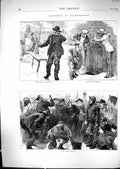 Old Antique Print 1871 Scarborough England Fish Auction Drinking Waters 19th