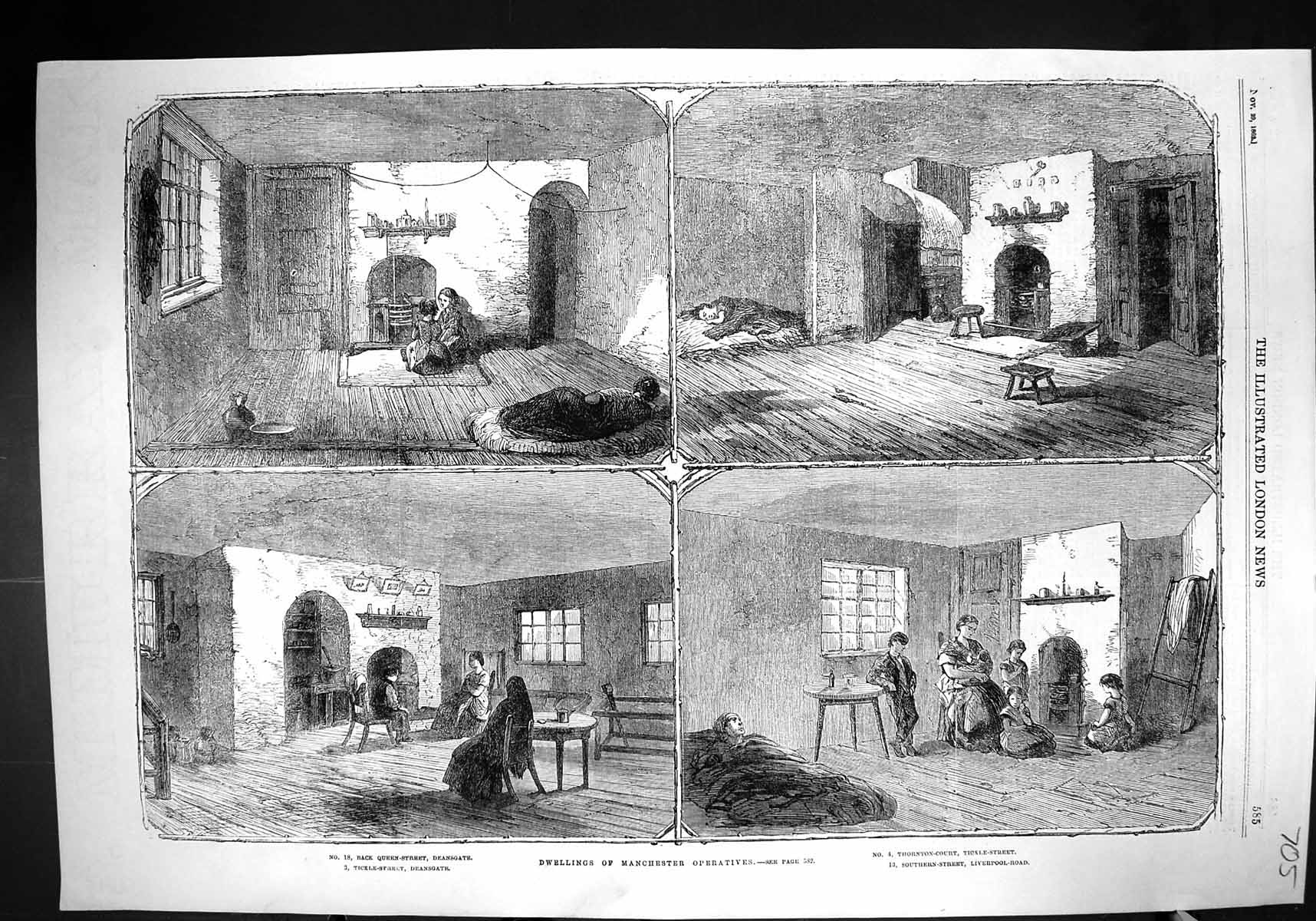 Old 1862 Houses Dwellings Manchester Operatives Thornton Court Deansg Victorian