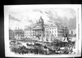 Old 1857 Majesty Queen Manchester Royal Procession Passing Infirmary Victorian