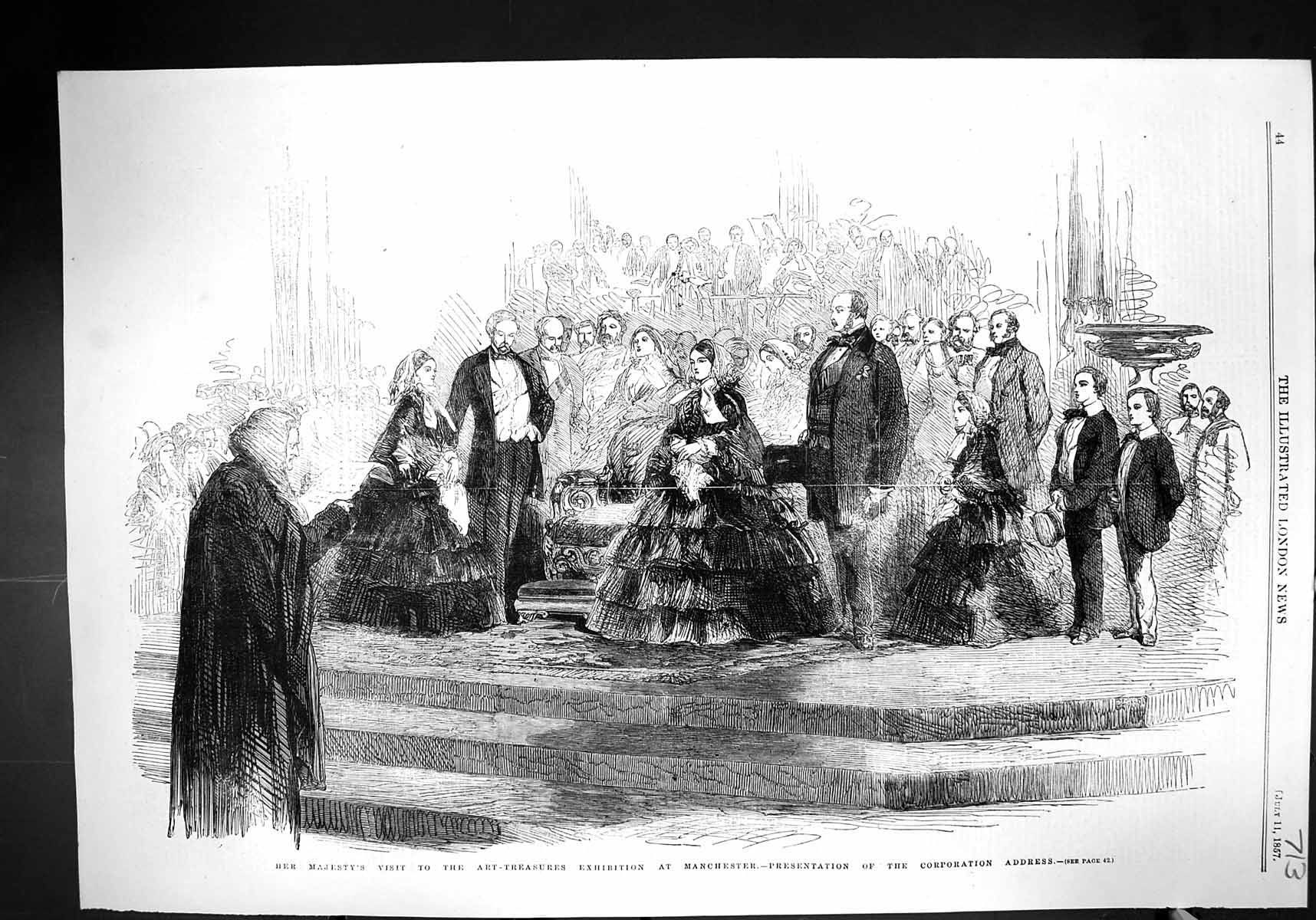 Old 1857 Majesty Queen England Art Treasures Exhibition Corporation A Victorian