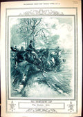 Antique Old Print 1914 Hunter Horses Huntsmen Hunting Sport Lionel Edwards 20th