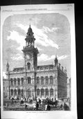 Old 1866 Exterior New Townhall Hull England Architecture Street Scene Victorian