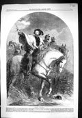 Antique Print 1859 Portrait General Garibaldi War Horse Austrian Territory 19th