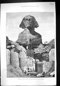 Old 1886 Egyptian Sphinx Ghizeh Cairo Egypt Excavations Archaeology O Victorian