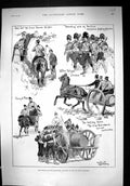 Antique Print 1893 Autumn Military Manoeuvres Siers War Aldershot Fusiliers