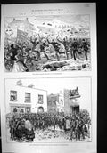 Old 1886 Riots Belfast Police Charging Mob Brickfields Orange Distric Victorian