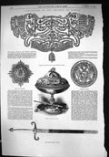 Old 1856 Coronation Emperor Russia Diamond Stomacher Sword State Rega Victorian