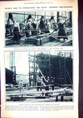 Antique Old Print 1916 Women Workers Ship Building Navy War Wilson Photograph