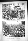 Old 1888 Police Hussars Charging Meeting Ennis Ireland National Leagu Victorian