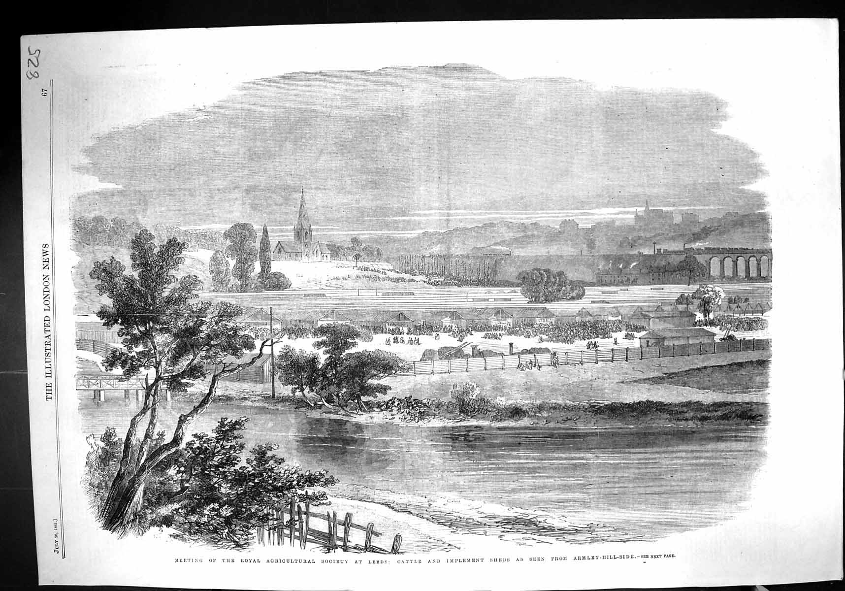 Old 1861 Royal Agricultural Society Leeds Cattle Implement Sheds Arml Victorian