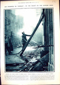 Old Antique Print 1916 War French Firemen Verdun German Attack Photograph 20th