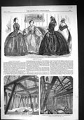 Old 1857 Belfry Clock Tower Houses Parliament Ladies December Fashion Victorian