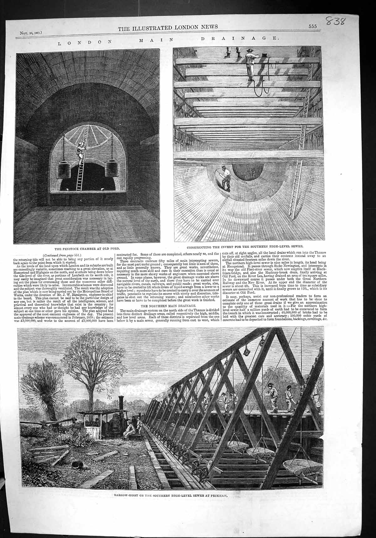 Old 1861 London Main Drainage Penstock Chamber Ford Sewer Barrow Hois Victorian