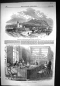 Old 1849 Watering-Places England Scarborough Pier-Head Board Health G Victorian