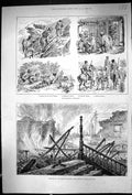Old 1888 Fire Bolton Theatre Brigandage Bulgaria Servian Frontier War Victorian