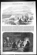 Old 1854 Siers Camp Slobodzie Wallachian Hut Map Danube River BuchVictorian