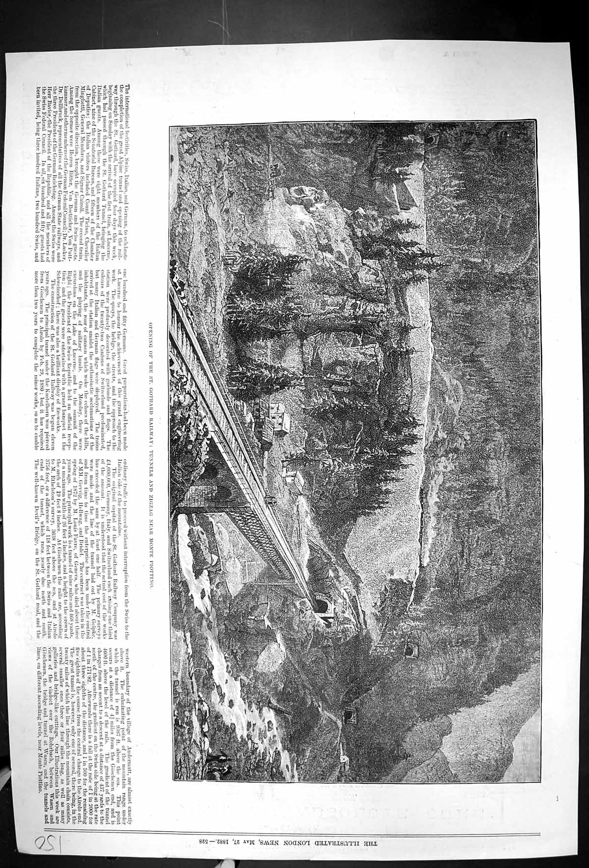 Old 1882 St. Gothard Railway Tunnel Monte Piottino Harvey Hippocrates 19th