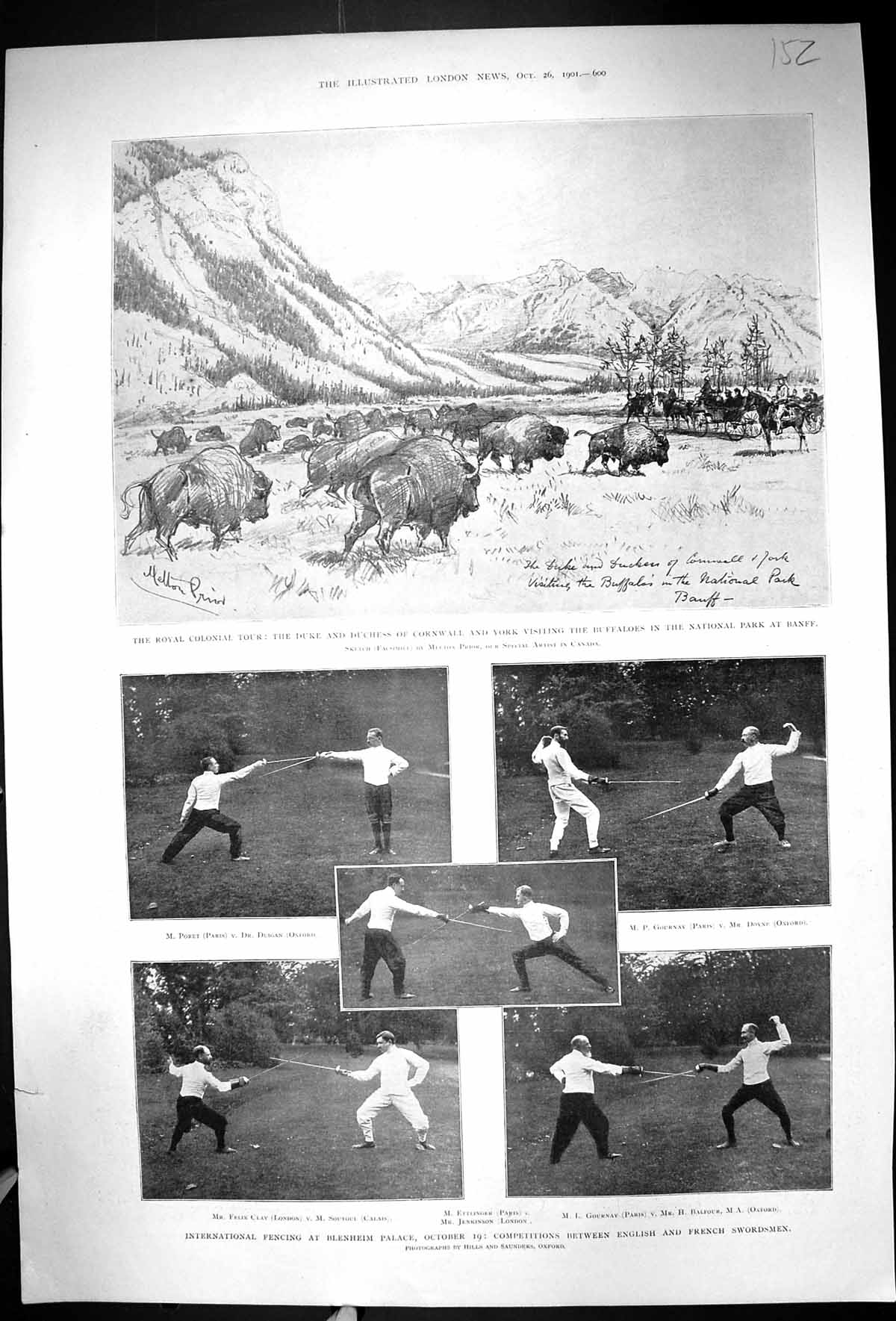 Old 1901 Fencing Poret Duigan Gournay Doyne Clay Balfour Queen Victor 20th