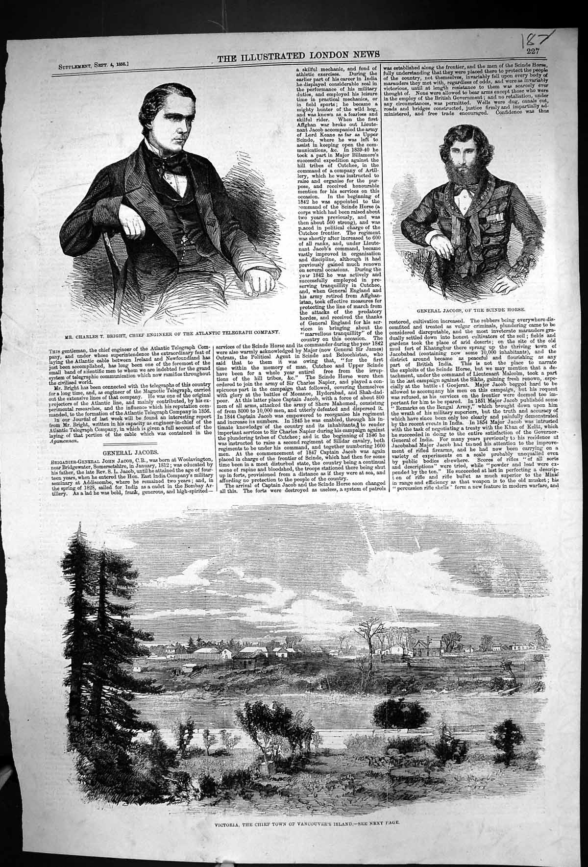 Old 1858 Victoria Vancouver Charles Bright Jacobs Donati Comet Astron 19th